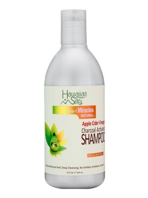 HAWAIIAN SILKY 14 In 1 Miracles Natural Apple Cider Vinegar Charcoal Activated Shampoo (12oz)