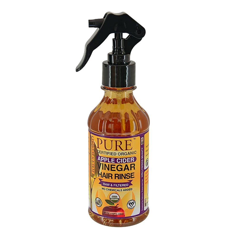 HOLLYWOOD BEAUTY Pure Certified Organic Apple Cider Vinegar Hair Rinse 8oz