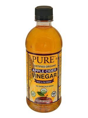 HOLLYWOOD BEAUTY Pure Certified Organic Apple Cider Vinegar [Raw & Filtered] (16oz)