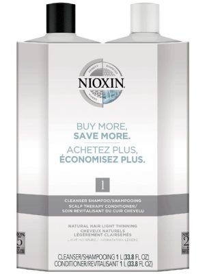 NIOXIN System 1 Duo Cleanser (1L) + Scalp Therapy (1L)
