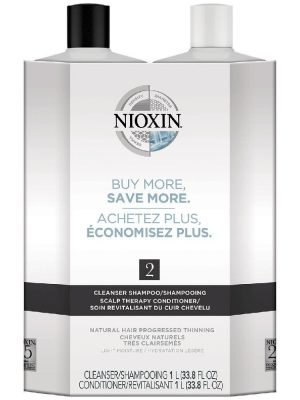 NIOXIN System 2 Duo Cleanser (1L) + Scalp Therapy (1L)