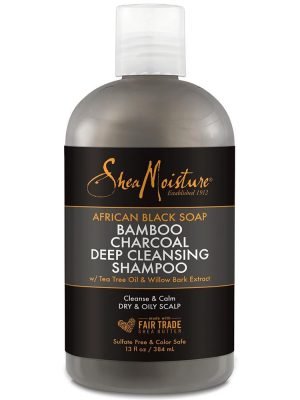 SHEA MOISTURE African Black Soap Bamboo Charcoal Deep Cleansing Shampoo (13oz)