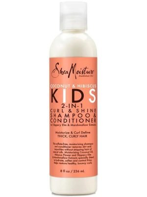 SHEA MOISTURE Kids Coconut & Hibiscus 2-In-1 Curl & Shine Shampoo & Conditioner (8oz)