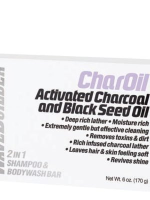 WAVEBUILDER 2 In 1 Shampoo & Bodywash Bar Charcoal & Black Seed Oil