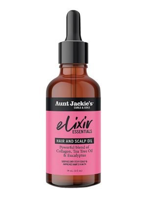 AUNT JACKIE'S Elixir Essential Hair & Scalp Oil (2oz) Collagen, Tea Tree & Eucalyptus