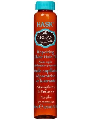 HASK Argan Oil Repairing Shine Hair Oil Vial 18ml or 0.625oz Carton of 12 (12)