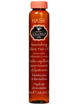 HASK Monoi Coconut Oil Nourishing Shine Hair Oil Vial 18ml or 0.625oz Carton of 12 (12)
