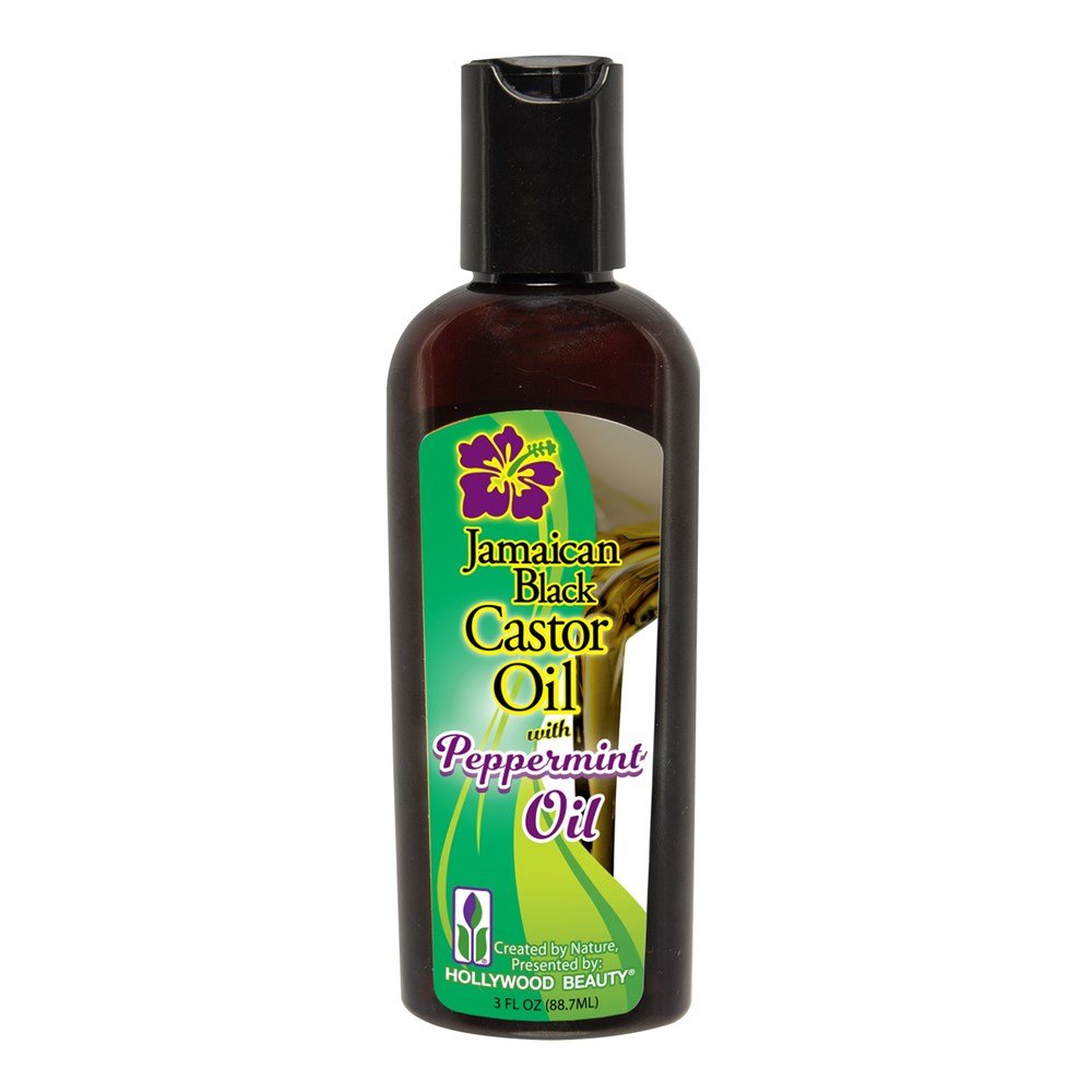 HOLLYWOOD BEAUTY Jamaican Black Castor Oil (3oz) Peppermint Oil