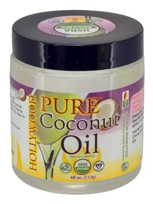 HOLLYWOOD BEAUTY PURE Certified Organic Coconut Oil (4oz)