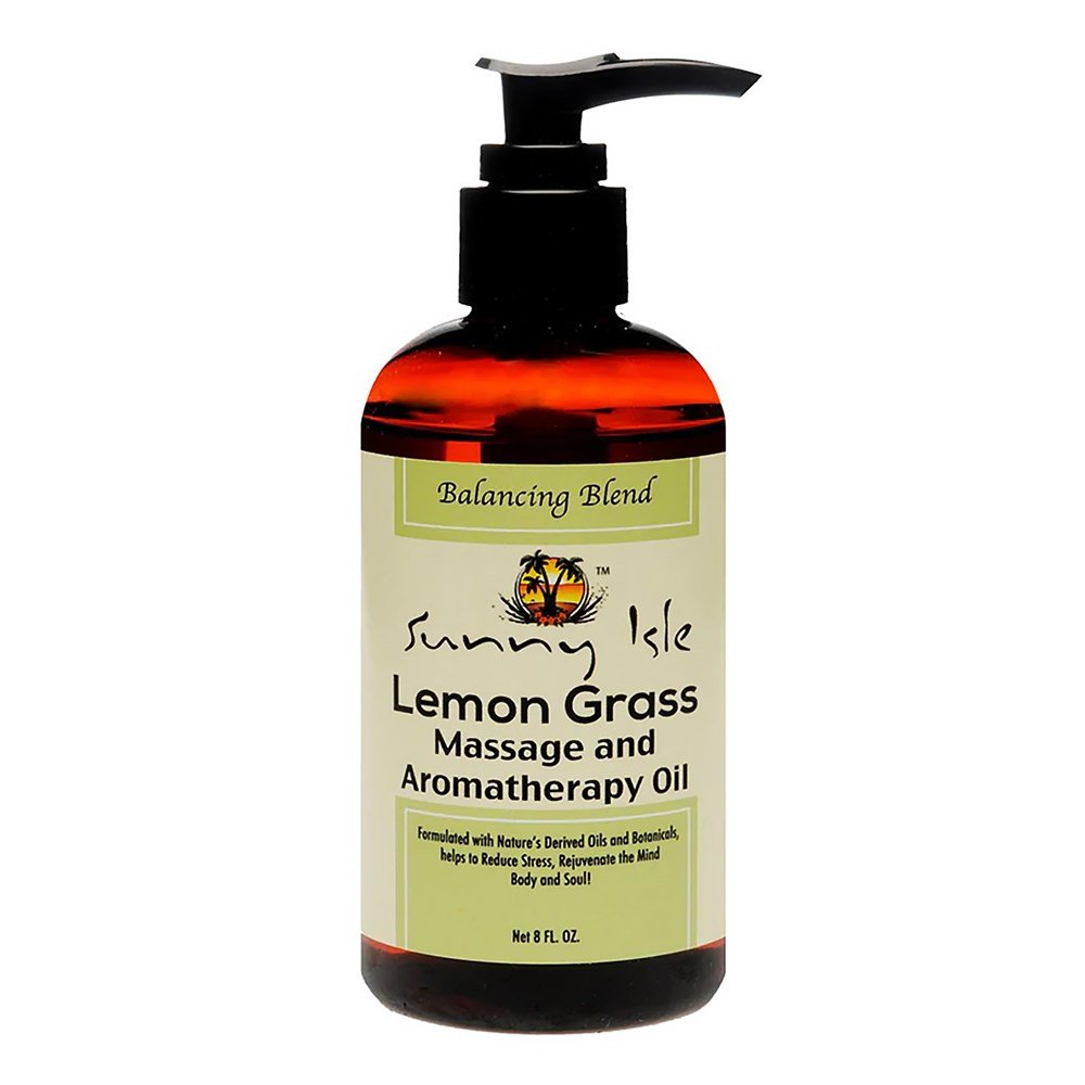 SUNNY ISLE Massage & Aromatherapy Oil (8oz) Lemon Grass