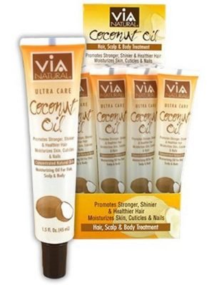 VIA NATURAL Coconut Oil Treatment Tube 1.5oz Carton of 24 (24)