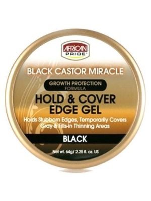 AFRICAN PRIDE Black Castor Miracle Hold & Cover Edges (2.25oz)