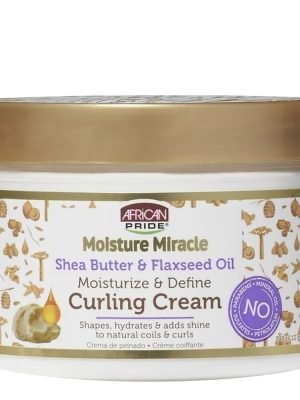 AFRICAN PRIDE Moisture Miracle Shea Butter & Flaxseed Oil Curling Cream (12oz)