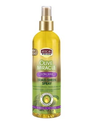 AFRICAN PRIDE Olive Miracle Braid Spray [Extra Shine] (12oz)