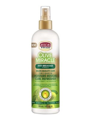 AFRICAN PRIDE Olive Miracle Moisture Restore Curl Refresher (12oz)