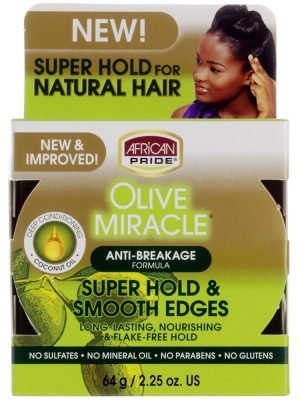 AFRICAN PRIDE Olive Miracle Super Hold & Smooth Edges (2.25oz)