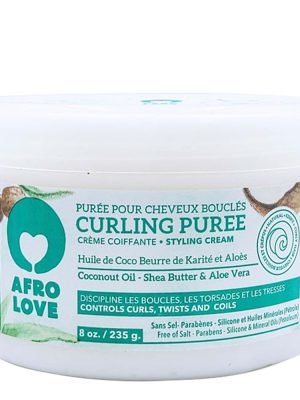 AFRO LOVE Curling Puree with Coconut, Shea Butter & Aloe Vera (8oz)