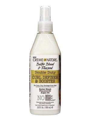 CREME OF NATURE Butter Blend & Flaxseed Double Duty Curl Definer & Booster (12oz)