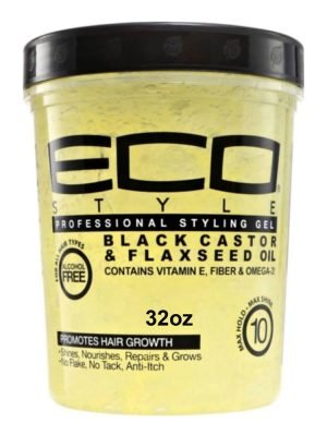 ECO Styling Gel [Black Castor & Flaxseed Oil] 32oz