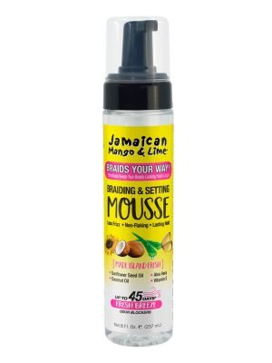 JAMAICAN MANGO & LIME Braids Your Way Shine & Molds Mousse (8oz)