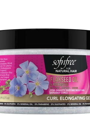 SOFN'FREE Flaxseed Oil & Rosewater Curl Elongating Gel (11oz)